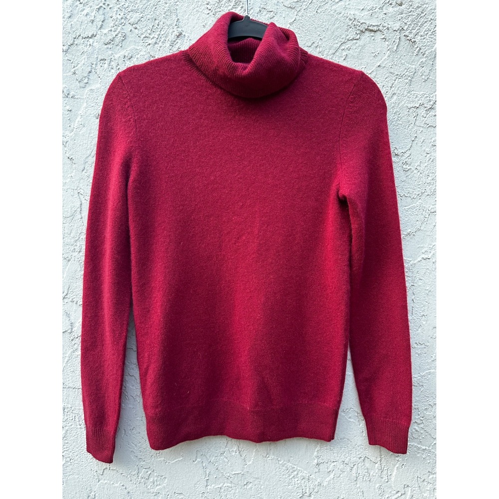 C by Bloomingdales 100% 2-Ply Cashmere Turtleneck Sweater Womens XS